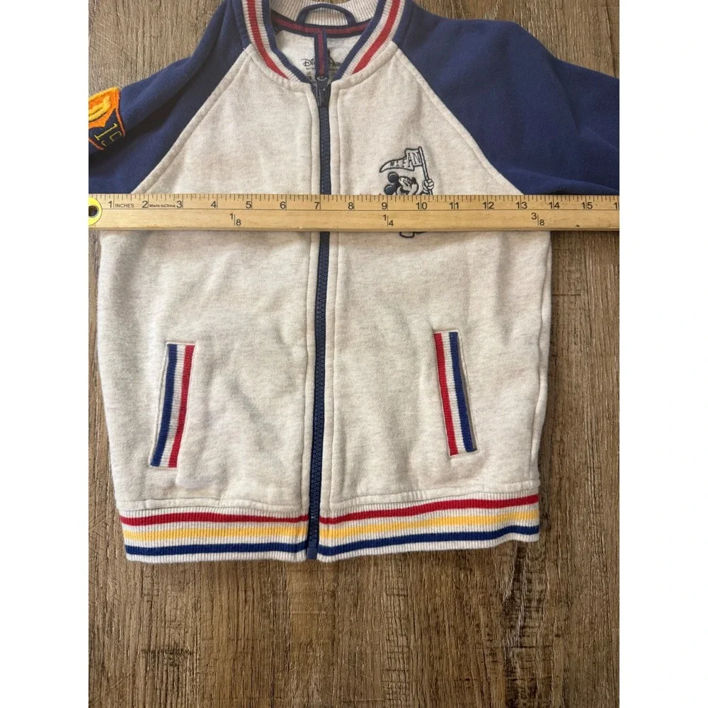 Disney Parks Disneyland Resort Mickey Mouse Varsity Bomber‎ Jacket Gray Blue XS